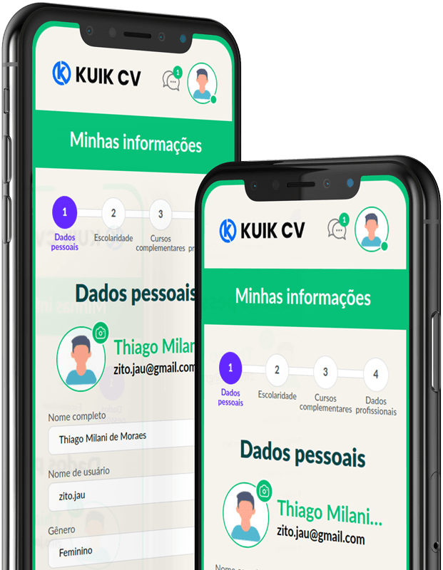 Registe as suas informações